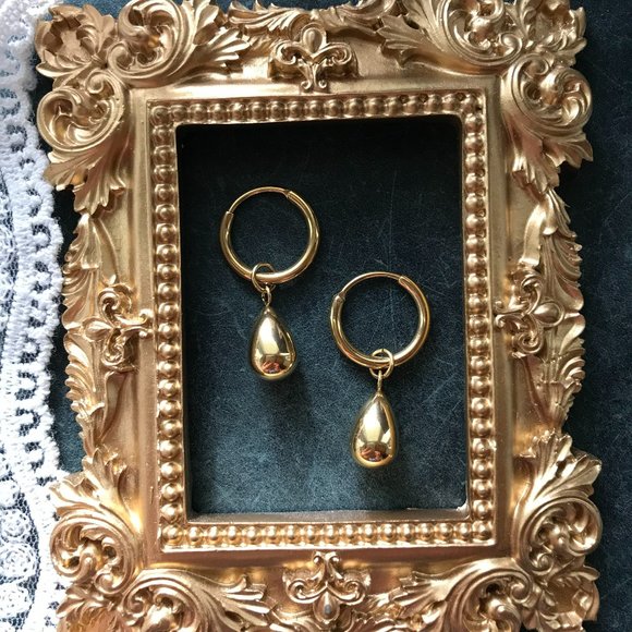 Waterdrop Hoops - New, Never Worn - Picture 1 of 4